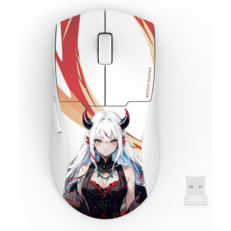Redragon Wireless Gaming Mouse, 3 Mode, 26K DPI Sensor, Lightweight 55G Build, Ergonomic Natural Grip, White