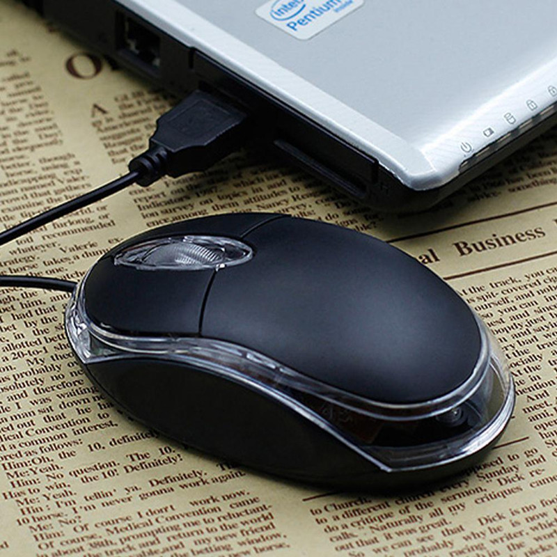 USB Optical Wired Mouse 1000 DPI, 3-Button Mouse for Laptop, Desktop Computer, Home Office Work or Study