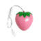 Cute Pink Strawberry Wired Mouse, Small Optical PC Game Mouse, Creative Design for Laptop Office, Girls Birthday Gift