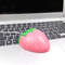 Cute Pink Strawberry Wired Mouse, Small Optical PC Game Mouse, Creative Design for Laptop Office, Girls Birthday Gift