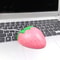 Cute Pink Strawberry Wired Mouse, Small Optical PC Game Mouse, Creative Design for Laptop Office, Girls Birthday Gift
