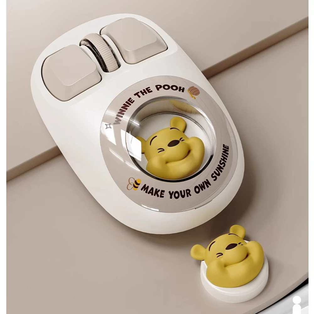 Cute Stitch Wireless Bluetooth Mouse, Strawberry Bear Silent Mouse, Ergonomic Cartoon Mouse for Laptop and Desktop