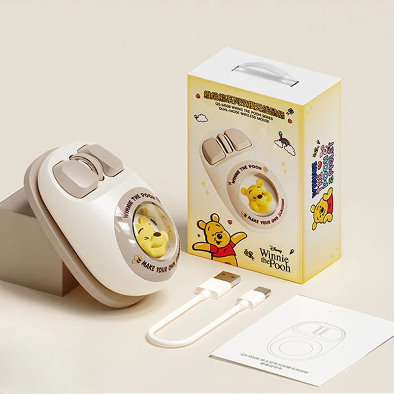 Cute Stitch Wireless Bluetooth Mouse, Strawberry Bear Silent Mouse, Ergonomic Cartoon Mouse for Laptop and Desktop