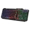 RGB Backlit Shipadoo 104-Key Mechanical Wired Gaming Keyboard and Mouse Set, Waterproof Black Crackle Finish