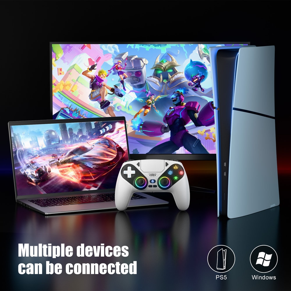 PS5 Wireless Controller for Playstation 5, Turbo Bluetooth Gamepad for PC Console, Dual Sense Vibration