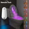 Toilet Seat Lights With Motion Sensor 8Color RGB LED Night Light USB Rechargeable For Home Camping 0