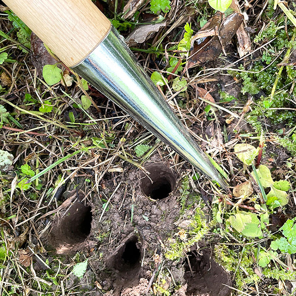 HeavyDuty Seed Transplanting Planting Tool Ergonomic TShaped Gardening Hole Puncher For Bulbs Seed 2