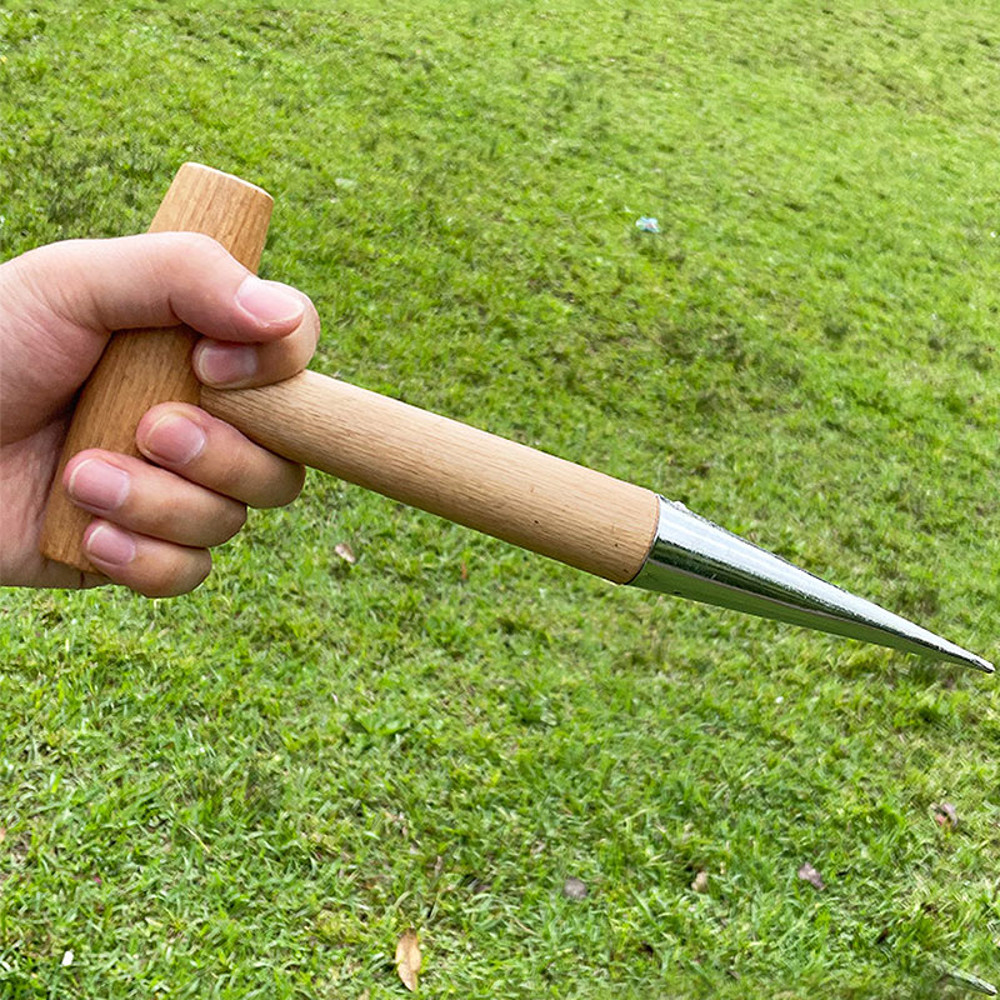 HeavyDuty Seed Transplanting Planting Tool Ergonomic TShaped Gardening Hole Puncher For Bulbs Seed 3