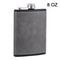 Portable Hip Flask with Brown Leather Cover Stainless Steel Flask for Alcohol & Whiskey Ideal Man Gift