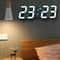 Large 3D LED Wall Clock Digital Display with Remote Control, Alarm Clock, Time Temp Date Function, Table or Wall Mount