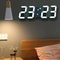 Large 3D LED Wall Clock Digital Display with Remote Control, Alarm Clock, Time Temp Date Function, Table or Wall Mount