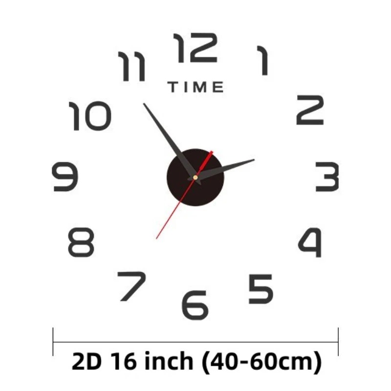DIY Quartz Wall Clock, Modern Design Acrylic Mirror Stickers, Fashion Watch Home Living Room Decoration