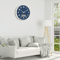 Silent Non Ticking Battery Operated Round Digital Wall Clock, Time Day of Week and Temperature Display, Easy to Read