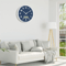 Silent Non Ticking Battery Operated Round Digital Wall Clock, Time Day of Week and Temperature Display, Easy to Read