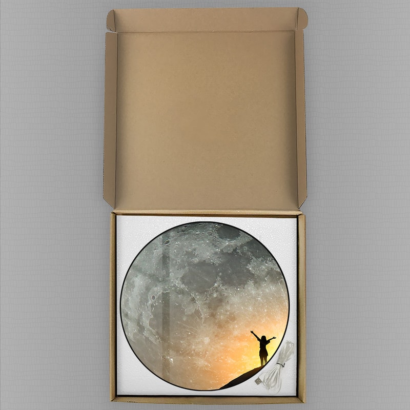 Large Display Moon Phase Digital Wall Clock, Milky Way Celestial Home Decor LED Numeric Clock for Desk and Wall Use