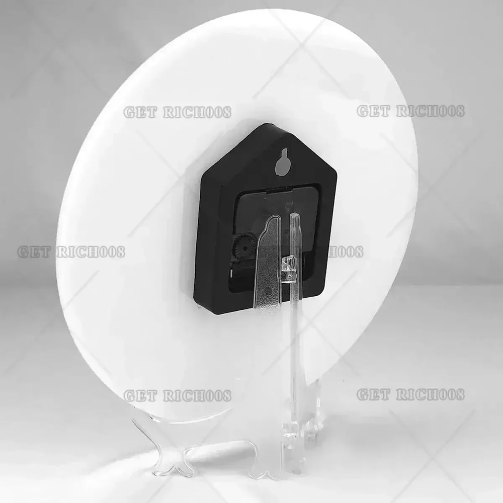 Decorative Nautical Anchor Beach Wall Clock, Navy Blue Bathroom Decor, Battery Operated Vintage Wall Clocks