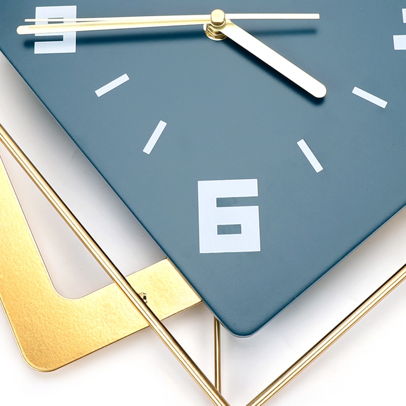 Silent Digital Hanging Wall Clock, Modern Metal Large Green Pendulum Clock, Simple Home Art Decor Wall Watch