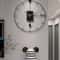 Large Wall Clock Stylish Luxury Design for Living Room, Modern Vintage Pendulum Swing Clock, Brief Home Decoration