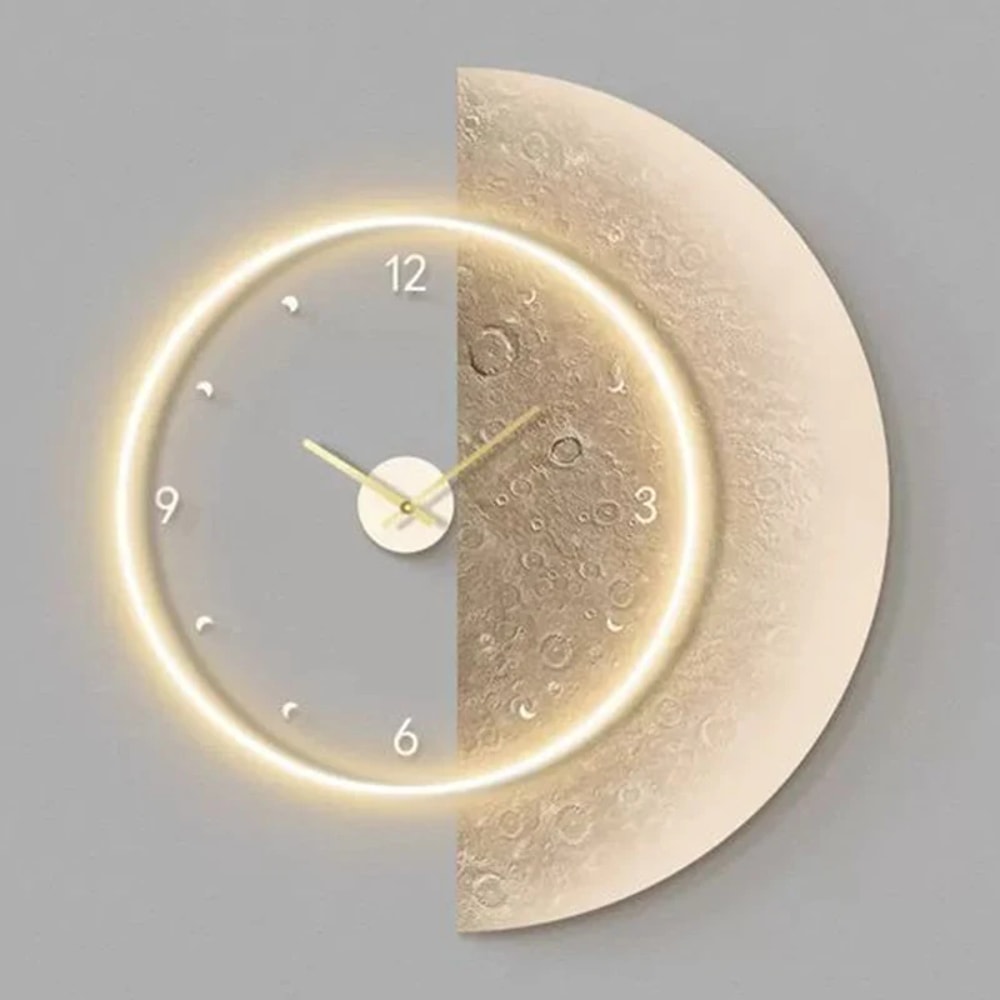 Aesthetic LED Luxury Modern Wall Clocks, Elegant Stylish Clock for Bedrooms, Living Room Decor Accessories