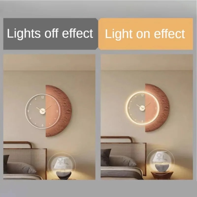 Aesthetic LED Luxury Modern Wall Clocks, Elegant Stylish Clock for Bedrooms, Living Room Decor Accessories