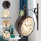 Double-Sided Antique Wall Clock European Style, Classic Wall Hanging Clock for Outdoor Living Room Decoration