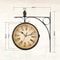 Double-Sided Antique Wall Clock European Style, Classic Wall Hanging Clock for Outdoor Living Room Decoration