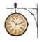 Double-Sided Antique Wall Clock European Style, Classic Wall Hanging Clock for Outdoor Living Room Decoration