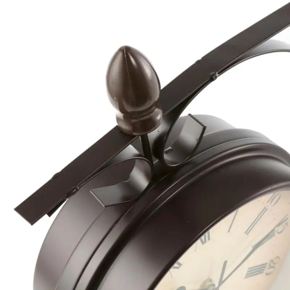 Double-Sided Antique Wall Clock European Style, Classic Wall Hanging Clock for Outdoor Living Room Decoration