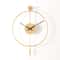 Silent Modern Minimalist Wall Clock with Swing Pendulum, Metal Decorative Art Clock for Bedroom, Office, Living Room