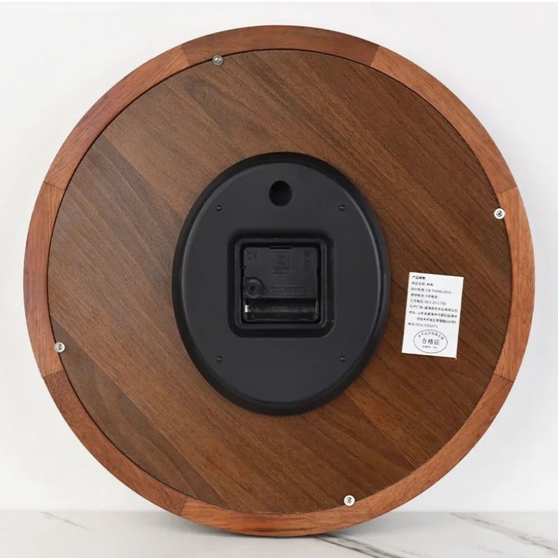 Modern Solid Wood Wall Clock For Living Room Large Silent Watch Decor Creative Home Accessories 2