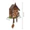 Retro Wooden Cuckoo Wall Clock with Pendulum, Vintage Hanging Clock for Bedroom, Office, Living Room Wall Decoration