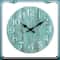 Battery Operated Wall Clock Teal Green, Silent Non-Ticking Turquoise Decorative Clock for Office, Patio, Indoor Outdoor