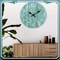 Battery Operated Wall Clock Teal Green, Silent Non-Ticking Turquoise Decorative Clock for Office, Patio, Indoor Outdoor