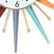 Silent Modern Colorful Starburst Wall Clock, Metal Timepiece for Bedroom Decor, Living Room Accent Clock Wall Art