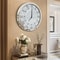 Silver Crystal Crush Diamond Wall Clock, Mirrored Quartz Clock with Beveled Glass, Luxury Home Decor Round Design