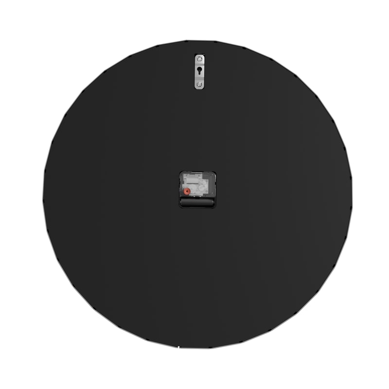 Silver Crystal Crush Diamond Wall Clock, Mirrored Quartz Clock with Beveled Glass, Luxury Home Decor Round Design