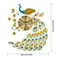 Metal Luxury Peacock Large Wall Clock, 3D Wall Watch for Living Room, Elegant Home Decor Gift Accent Piece