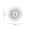 Large Sun Design Crystal Wall Clock, Crushed Diamond Modern Home Decor, Elegant Silent Quartz Clock