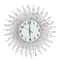 Large Sun Design Crystal Wall Clock, Crushed Diamond Modern Home Decor, Elegant Silent Quartz Clock