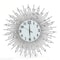 Large Sun Design Crystal Wall Clock, Crushed Diamond Modern Home Decor, Elegant Silent Quartz Clock