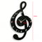 Silent Modern Musical Note Glass Wall Clock for Living Room, Decorative Glass Hanging Clock, Music Theme Wall Decor