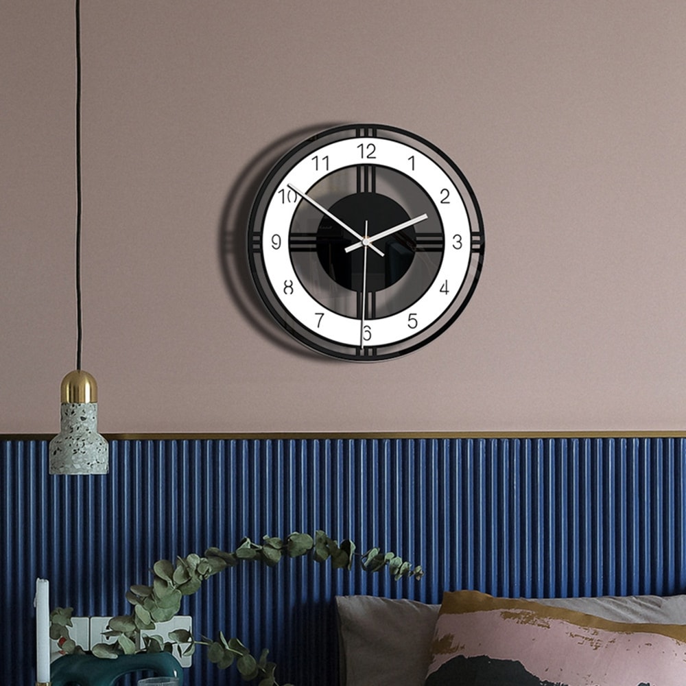 Modern Acrylic Silent Wall Clock Large Quartz Hanging, Battery Operated for Home Decor, Kitchen and Living Room Watch