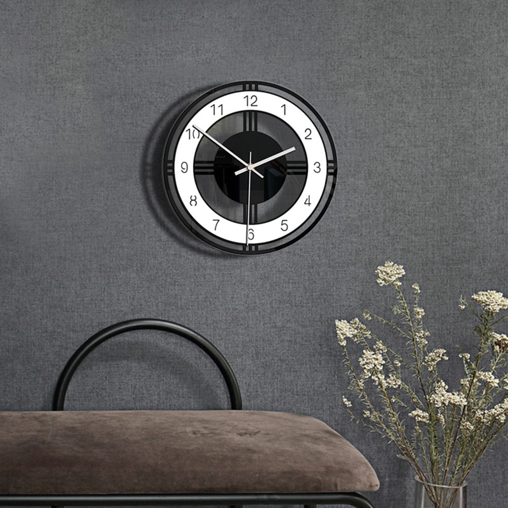 Modern Acrylic Silent Wall Clock Large Quartz Hanging, Battery Operated for Home Decor, Kitchen and Living Room Watch