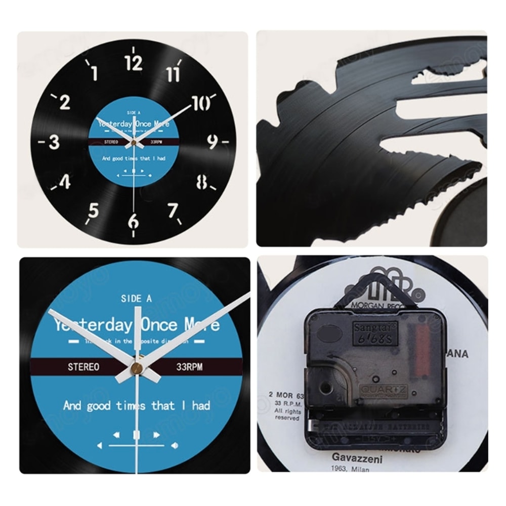 Reverse Wall Clock For Bedroom Living Room Elegant Counterclockwise Wall Clock 12Inch Quiet Acrylic 3