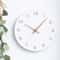 Oversized Wall Clocks Operated Wooden, Silent Non Ticking Wood Clock, White Modern Minimalist Hanging Decor