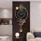 Large Battery Round Wall Clock for Home Decor, Gold Black Hands Wall Watches, Designer Pendulum Relojes