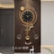 Large Battery Round Wall Clock for Home Decor, Gold Black Hands Wall Watches, Designer Pendulum Relojes