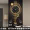 Large Battery Round Wall Clock for Home Decor, Gold Black Hands Wall Watches, Designer Pendulum Relojes