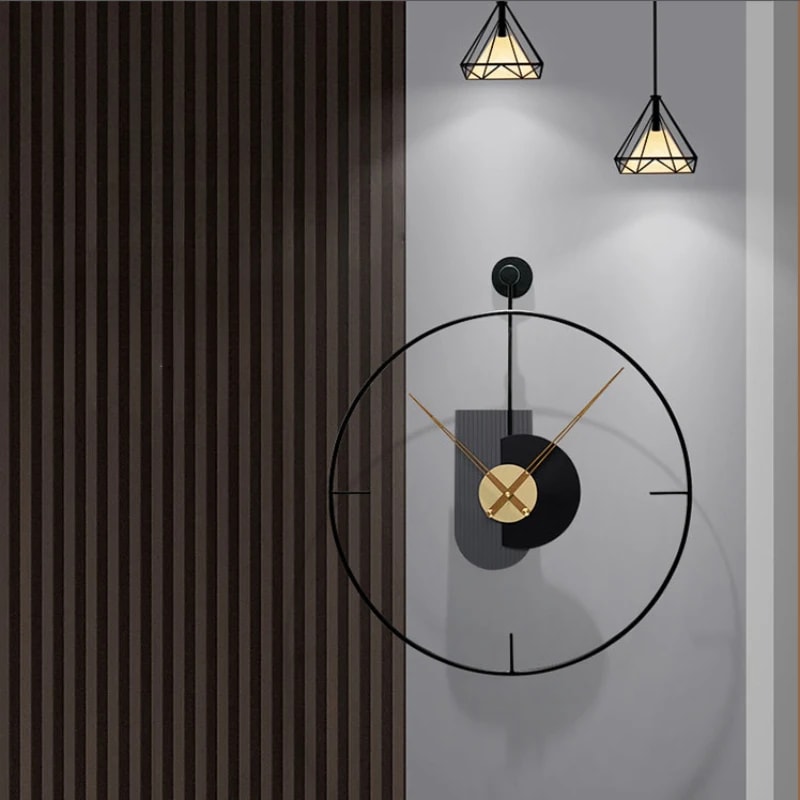 Nordic Luxury Quartz Wall Clock Large Art Elegant Minimalist Design, Living Room Decorative Watch, Modern Bedroom Clock