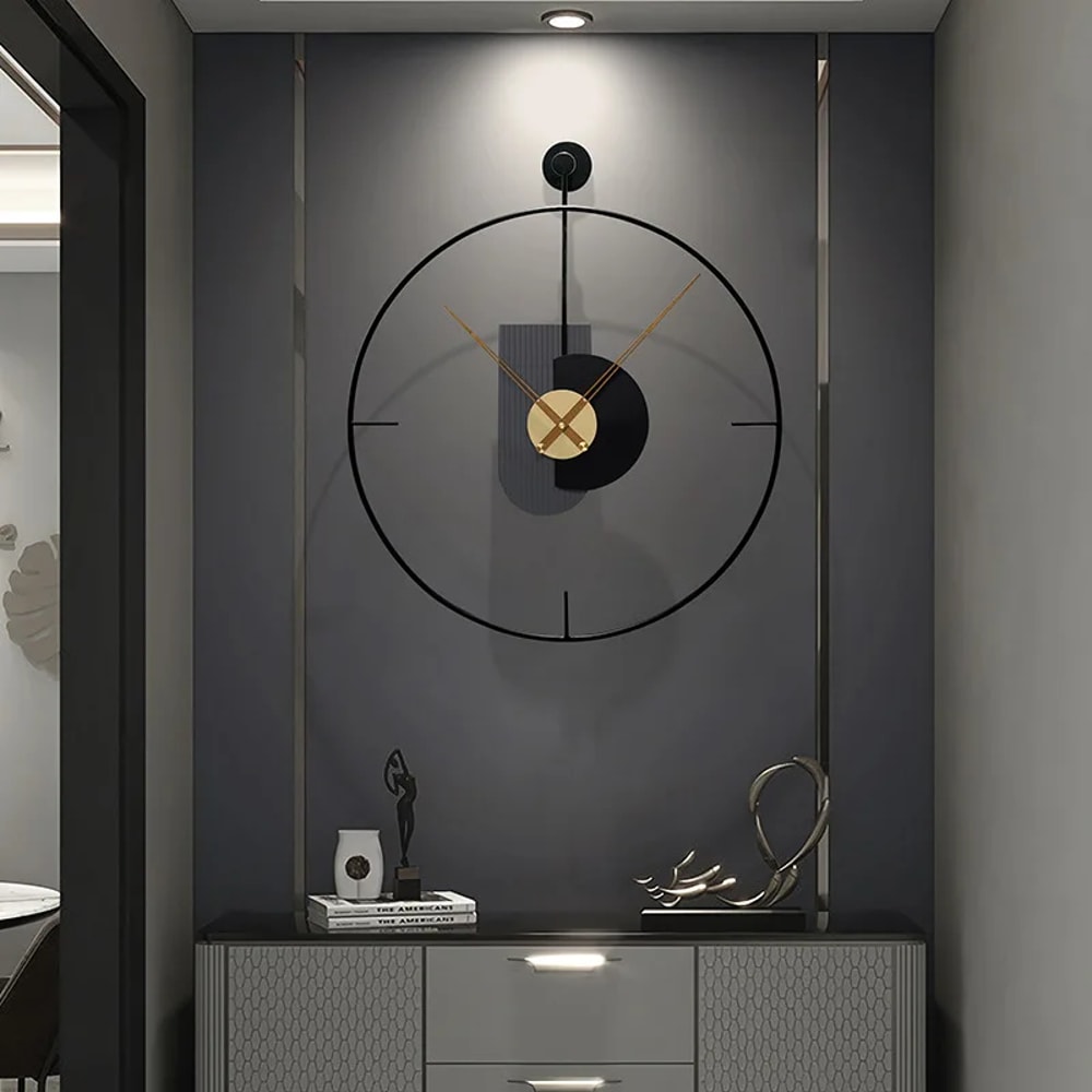 Nordic Luxury Quartz Wall Clock Large Art Elegant Minimalist Design, Living Room Decorative Watch, Modern Bedroom Clock